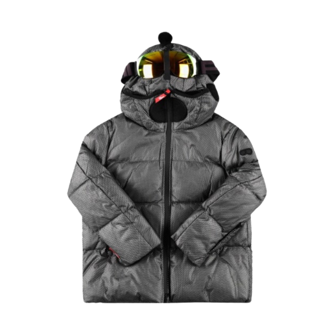 (키즈) AI 라이더스 고글 다운 자켓 실버 블랙((Kids) AI Riders Goggle Down Jacket Silver Black)