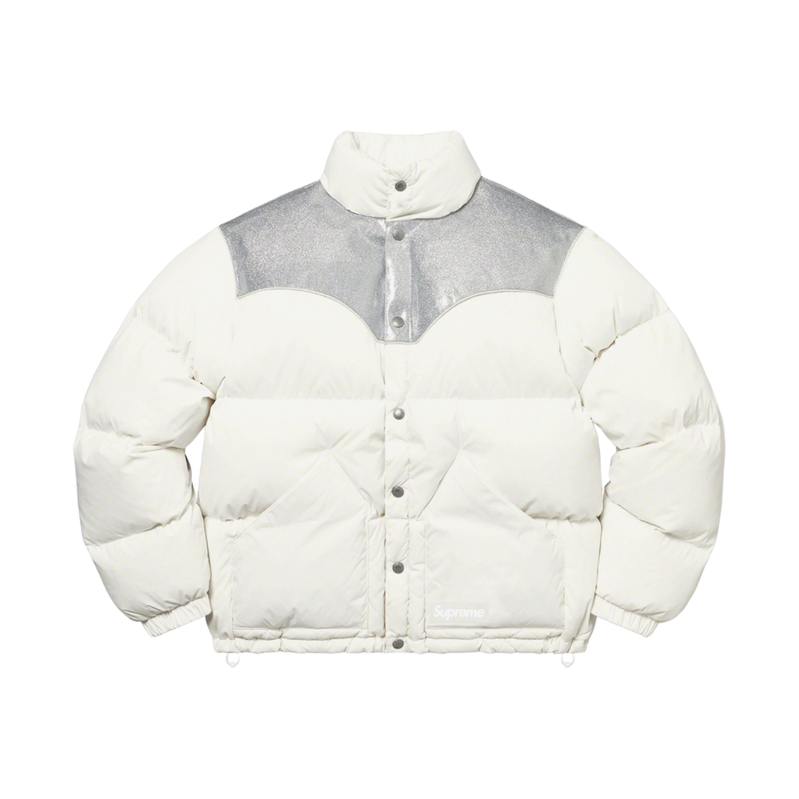 슈프림 글리터 요크 다운 퍼퍼 자켓 화이트 - 22FW(Supreme Glitter Yoke Down Puffer Jacket White - 22FW) - 1