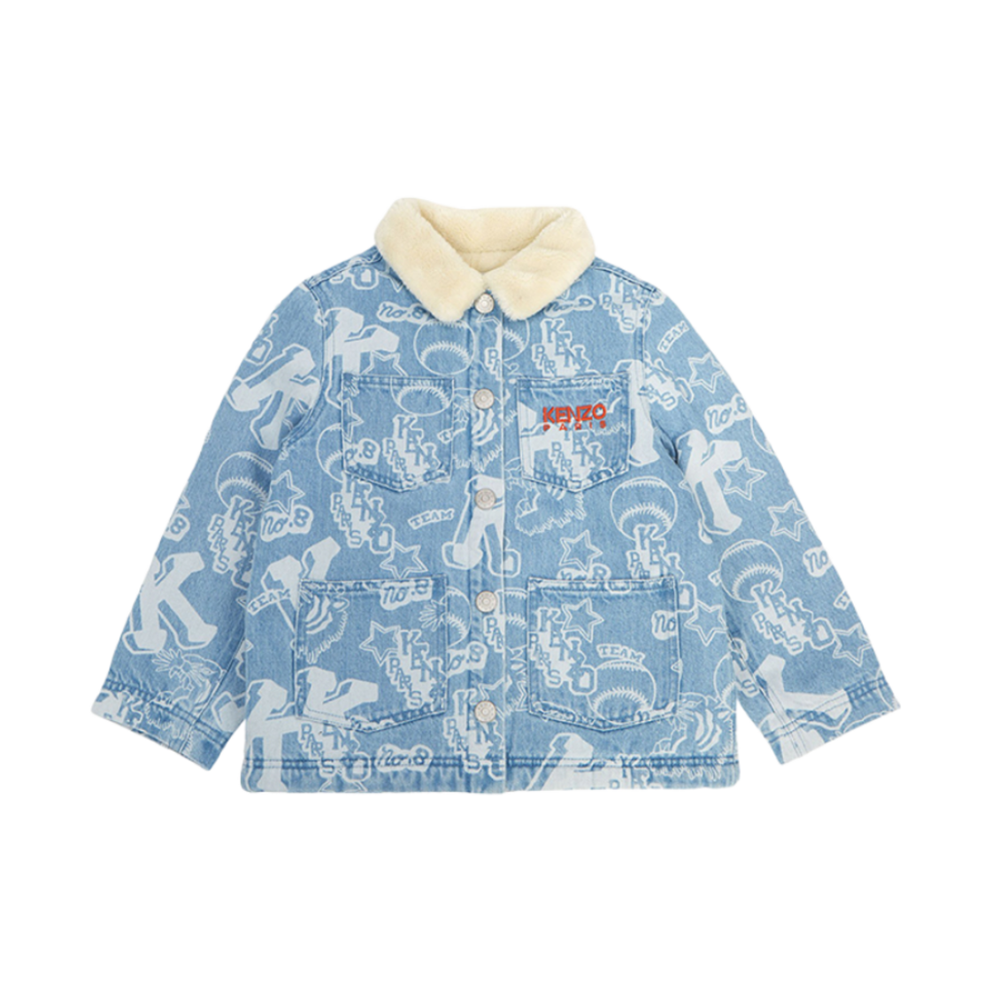 (키즈) 겐조 데님 자켓 블루((Kids) Kenzo Denim Jacket Blue)