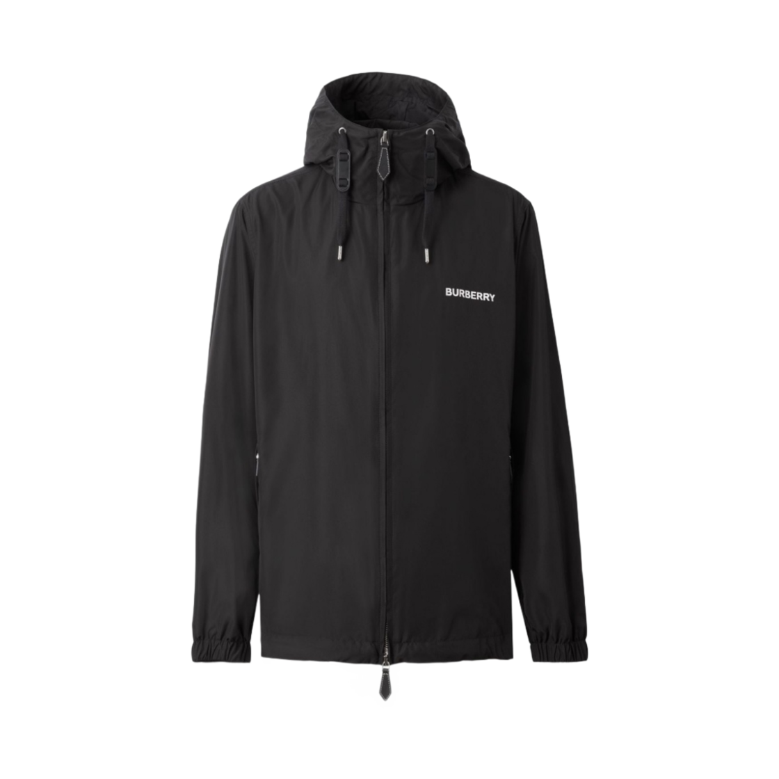 버버리 호스페리 스퀘어 프린트 라이트웨이트 후드 자켓 블랙(Burberry Horseferry Square Print Lightweight Hooded Jacket Black) - 1