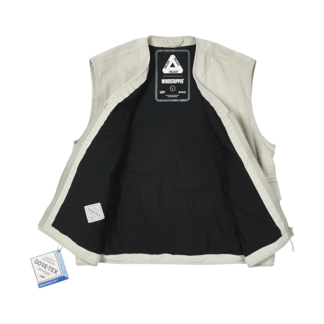 팔라스 고어텍스 인피니움 코듀로이 베스트 스톤 - 21FW(Palace Gore-Tex Infinium Corduroy Vest Stone - 21FW) - 2