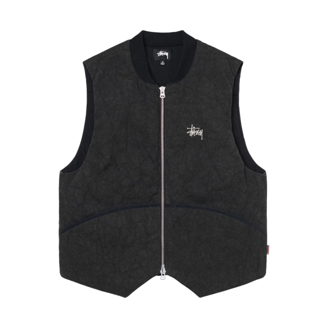 ジャケット・アウター washed canvas primaloft vest stussy Stussy Washed Canvas Primaloft Vest Light Blue Black Zip