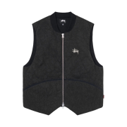 Stussy Washed Canvas Primaloft Vest Black
