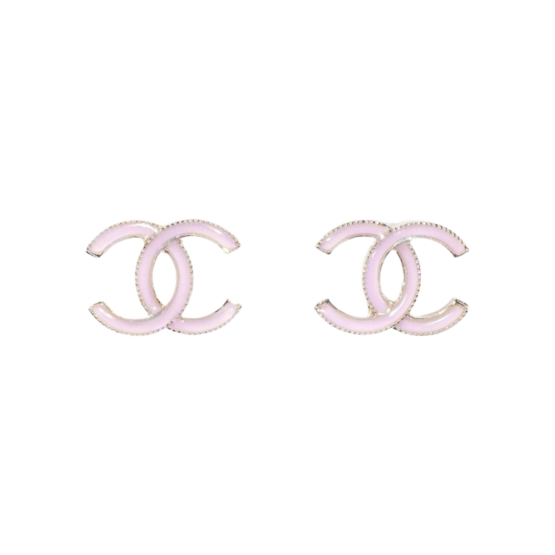 (W) 샤넬 이어링 메탈 & 골드 펄리 핑크((W) Chanel Earrings Metal & Gold Pearly Pink) - 1
