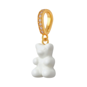 Crystal Haze Nostalgia Bear with Pave Connector Gold Powder