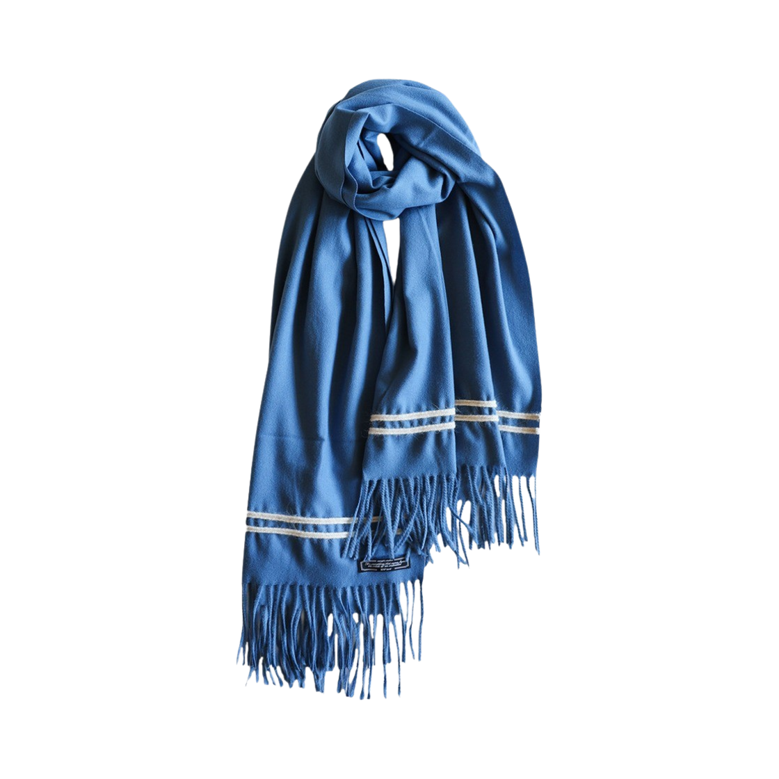 23WTAC003 Saenginstudios Angora Line Knit Muffler Blue