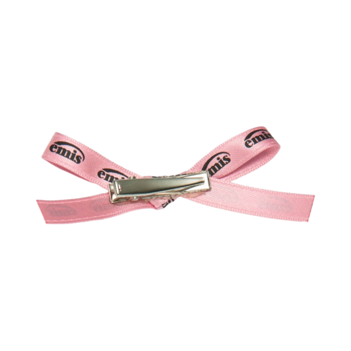 (W) 이미스 뉴 로고 리본 헤어 클립 핑크((W) Emis New Logo Ribbon Hair Clip Pink) - 2