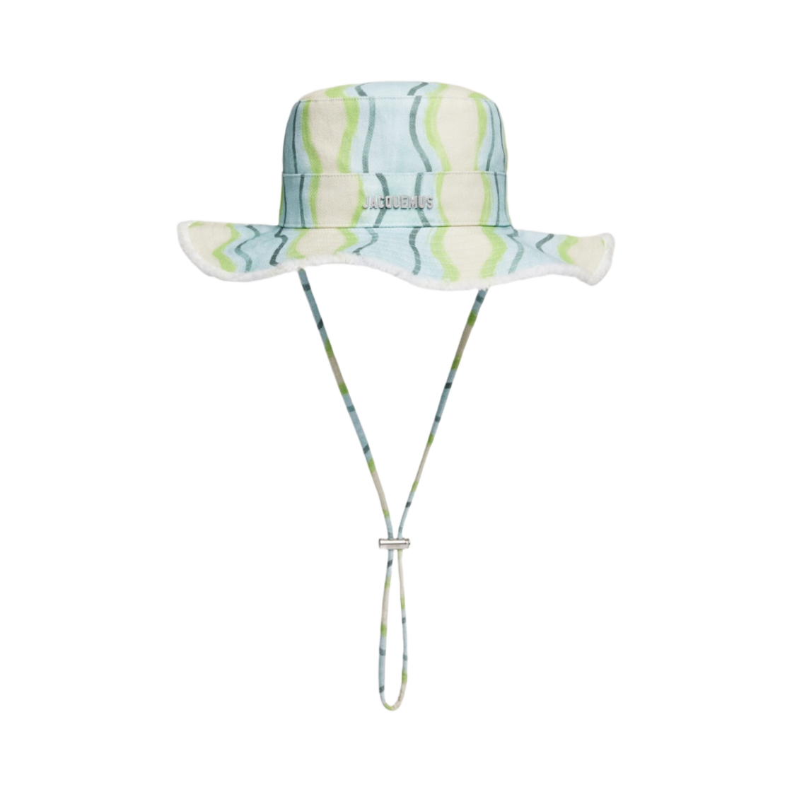 자크뮈스 르 밥 아티초크 버킷햇 프린트 그레이 웨이브 스트라이프(Jacquemus Le Bob Artichaut Bucket Hat Print Grey Waves Stripes)
