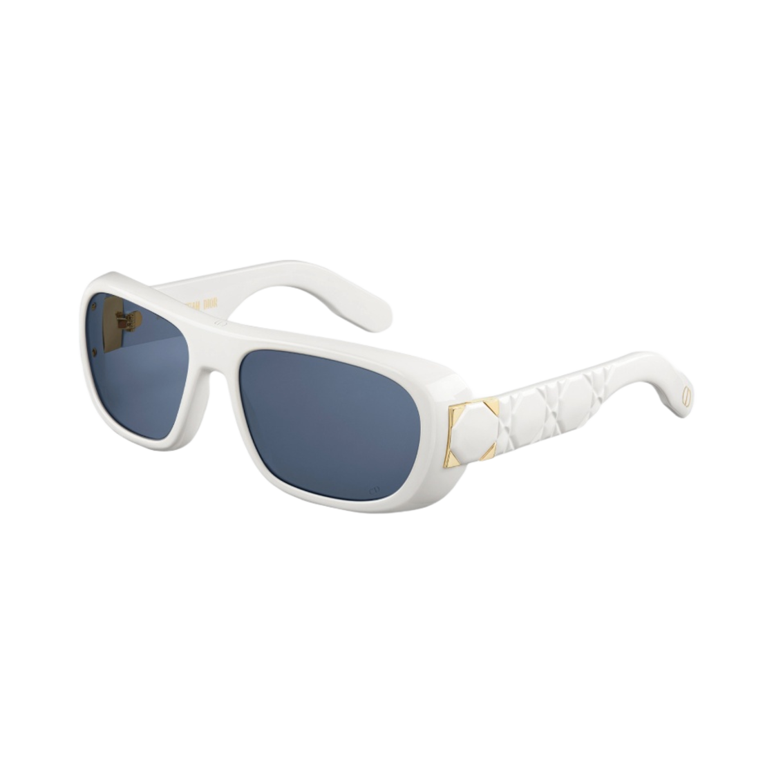 (W) 디올 레이디 95.22 S1I 직사각형 선글라스 화이트((W) Dior Lady 95.22 S1I Rectangular Sunglasses White) - 1