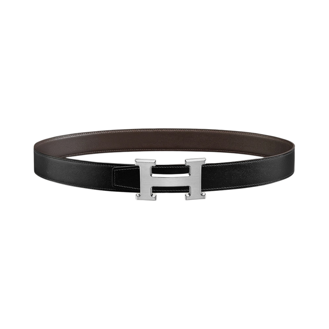 에르메스 H 벨트 버클 & 리버서블 가죽 스트랩 32mm & 그리 모옌 누아 에벤(Hermes H Belt Buckle & Reversible Leather Strap 32mm & Gris Moyen Noir Ebene) - 1