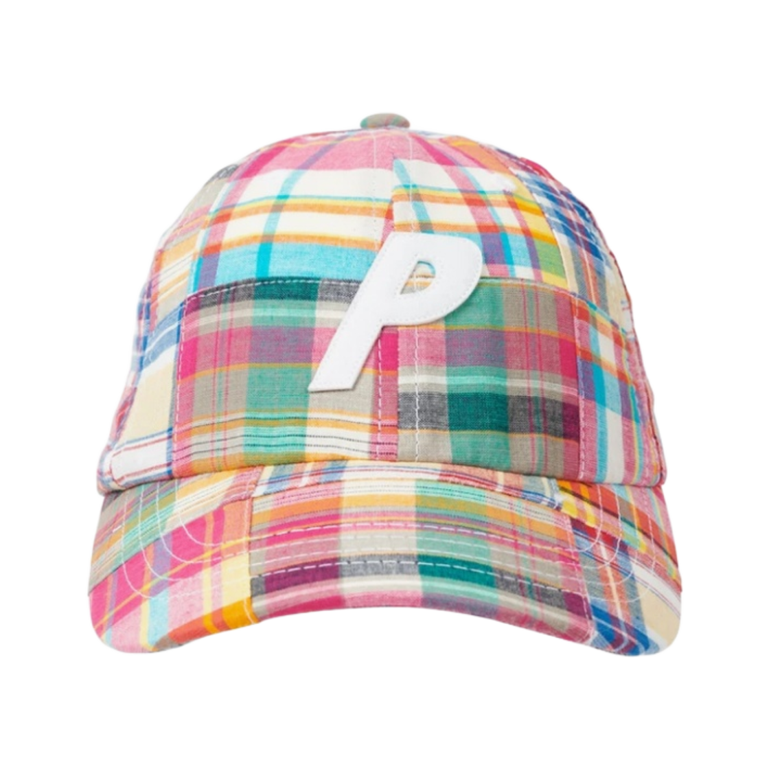 팔라스 체크 P 6-패널 캡 핑크 마드라스 - 21SS(Palace Check P 6-Panel Pink Madras - 21SS) - 2