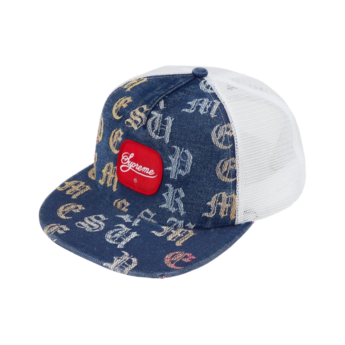 슈프림 그라디언트 자카드 데님 메쉬 백 5-패널 캡 블루 - 22SS(Supreme Gradient Jacquard Denim Mesh Back 5-Panel Blue - 22SS) - 1