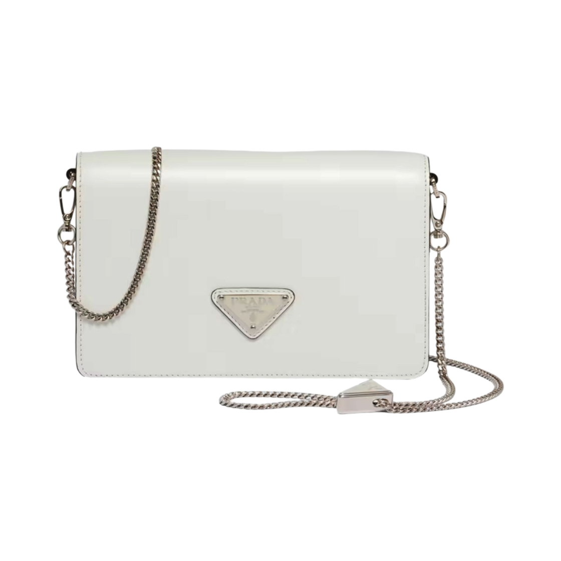 프라다 브러쉬드 레더 숄더백 화이트(Prada Brushed Leather Shoulder Bag White) - 1