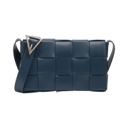 Bottega Veneta Leather Cassette Deep Blue Pale Blue