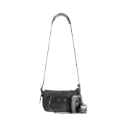 Balenciaga Le Cagole XS Flap Bag Metallized in Metalic Grey
