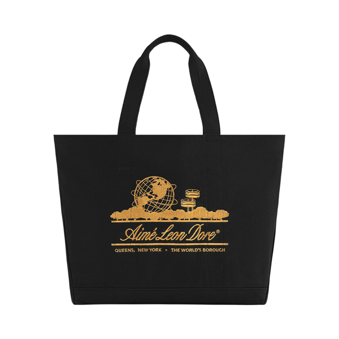 - Aime Leon Dore Anniversary Unisphere Tote Bag Jet Black