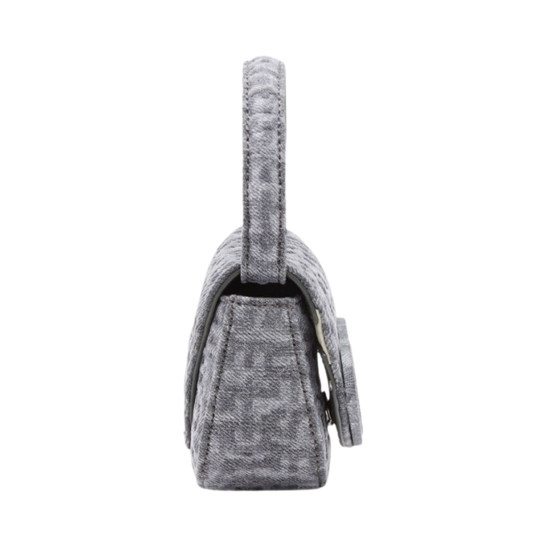 디젤 1DR Xs 숄더백 모노그램 데님 다크 그레이(Diesel 1DR Xs Shoulder Bag in Monogram Denim Dark Grey) - 2