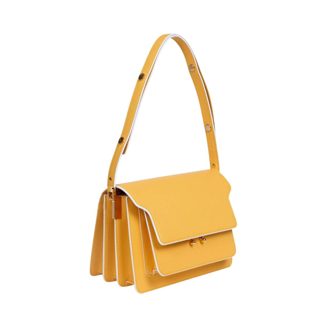 마르니 사피아노 미디움 트렁크백 옐로우(Marni Saffiano Medium Trunk Bag Yellow) - 2