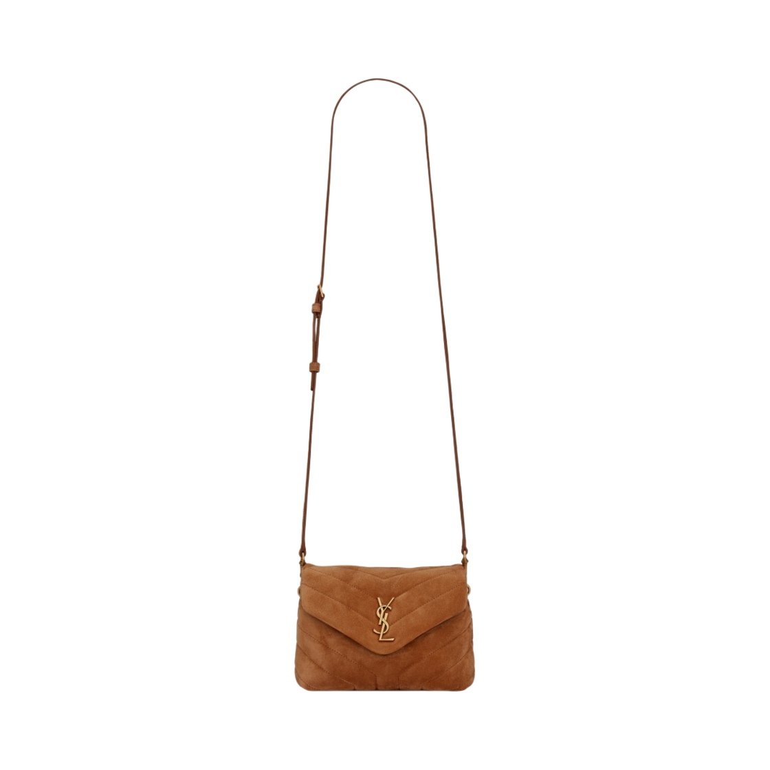 생로랑 Y 퀼티드 스웨이드 스무스 레더 루루 토이 스트랩백 시나몬(Saint Laurent Loulou Toy Strap Bag in Y Quilted Suede and Smooth Leather Cinnamon) - 1