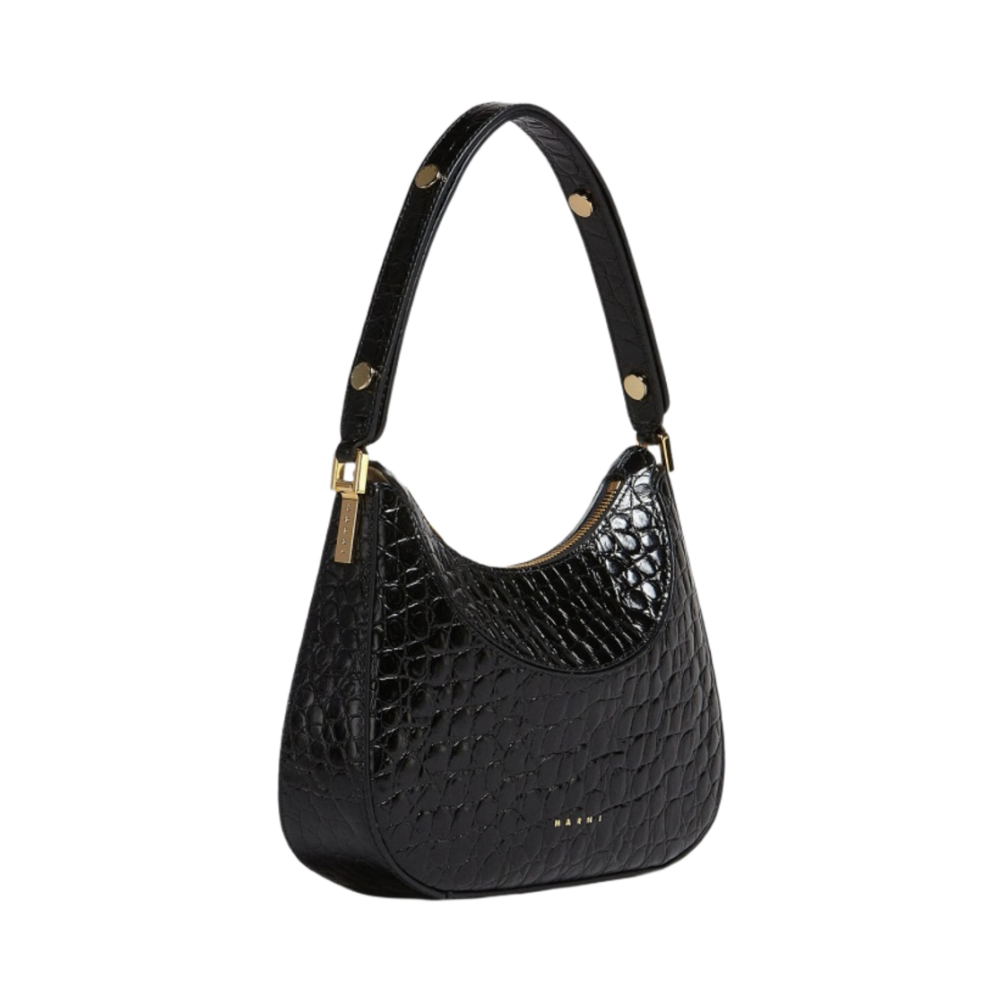 마르니 크로코 프린트 레더 밀라노 미니백 블랙(Marni Croco Print Leather Milano Mini Bag Black) - 2