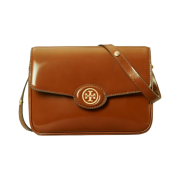 Tory Burch Robinson Spazzolato Convertible Shoulder Bag Dark Sienna