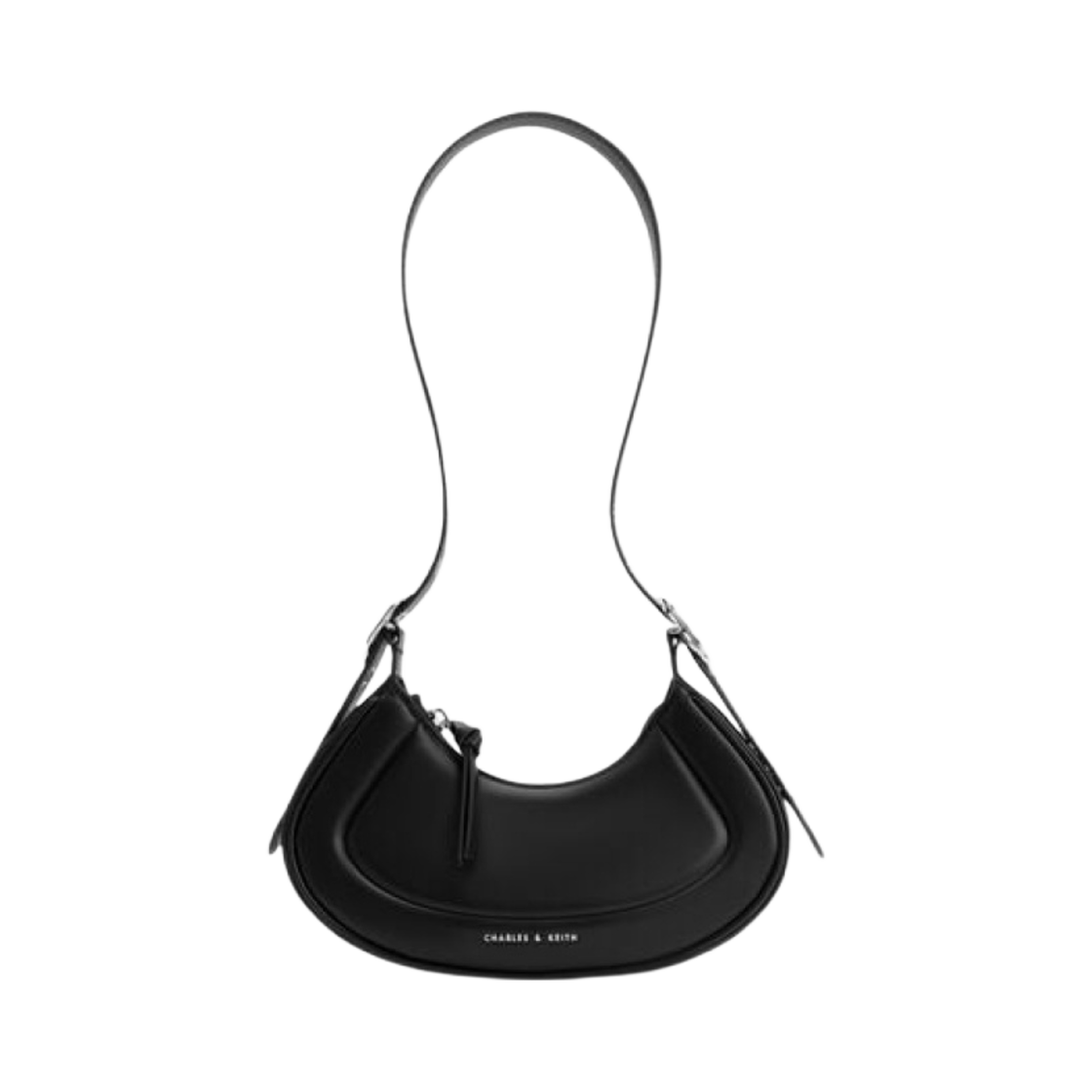 찰스앤키스 페트라 커브 숄더백 블랙(Charles & Keith Petra Curve Shoulder Bag Black)
