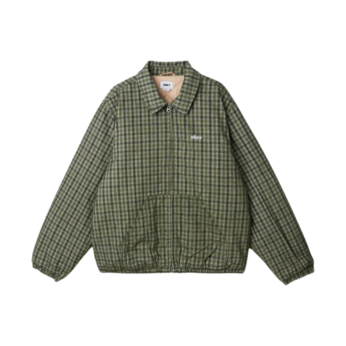 121800553 Obey Harlem Cord Jacket Kombu Green Multi