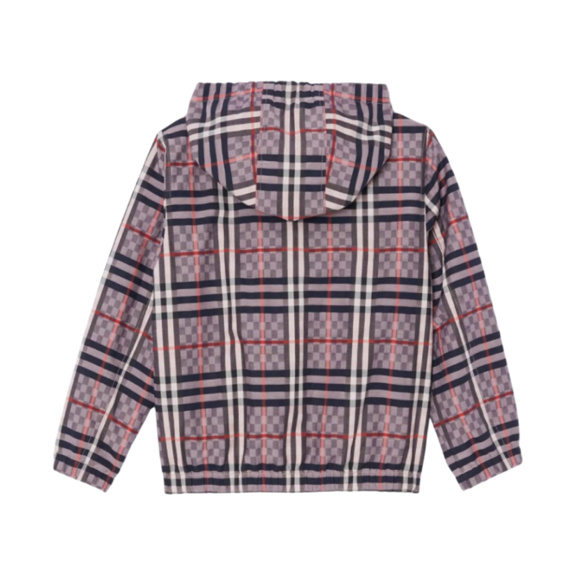 (키즈) 버버리 리버시블 체크 스트레치 코튼 자카드 자켓 페일 로즈((Kids) Burberry Reversible Check Stretch Cotton Jacquard Jacket Pale Rose) - 2