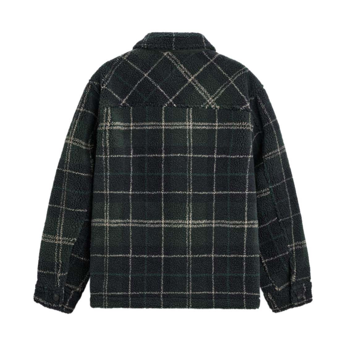 자라 포우 셔링 자카드 오버셔츠 그린(Zara Faux Shearling Jacquard Overshirt Green) - 1