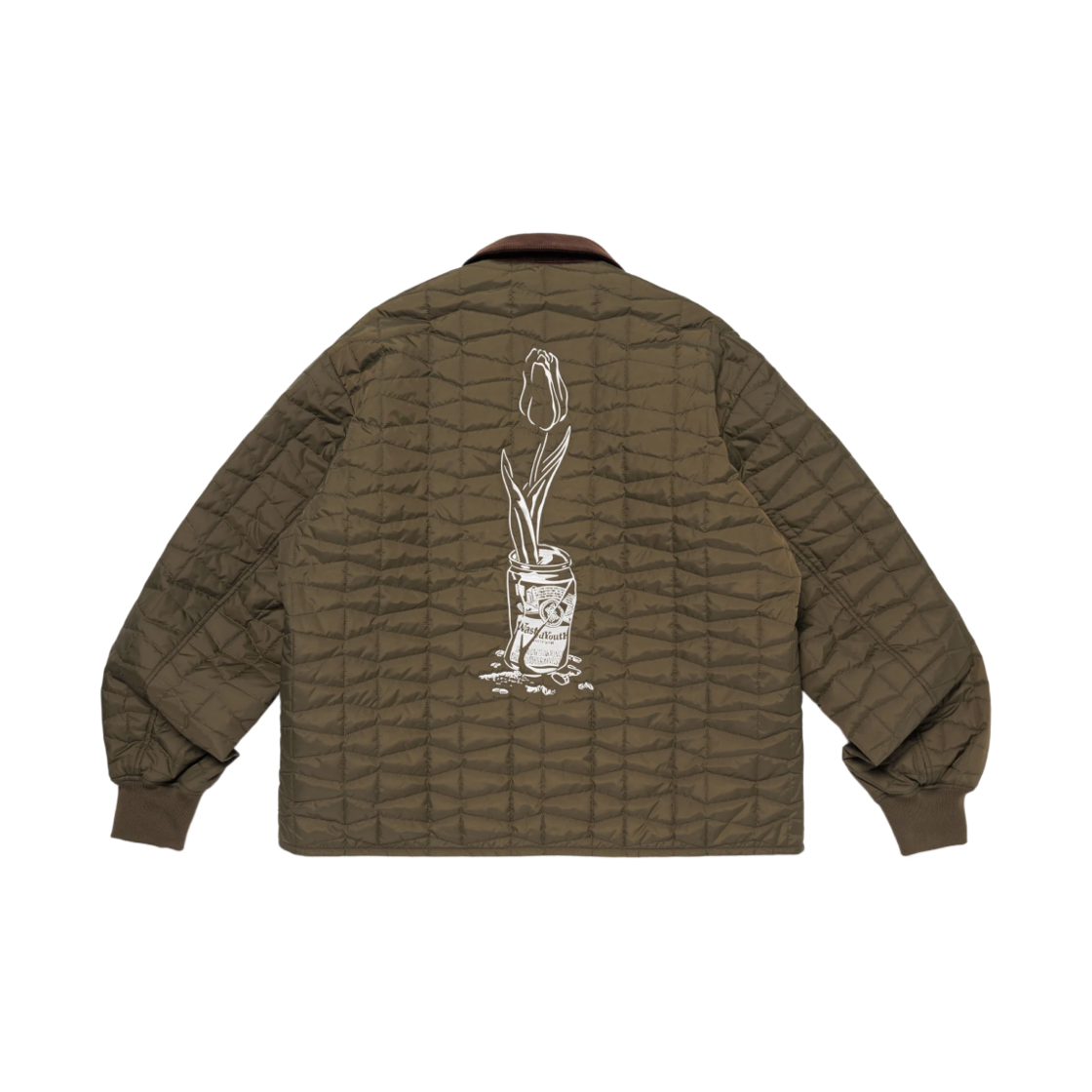 WY28JK004 Verdy Wasted Youth Quilt Puff Jacket Olive Drab