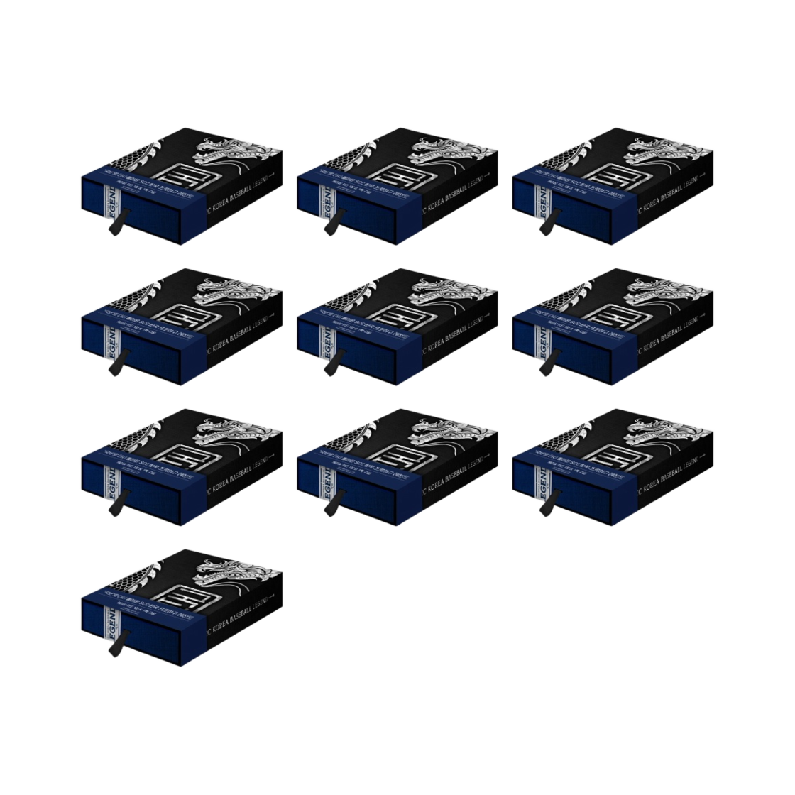SCC 한국 프로야구 레전드 국보 컬렉션 카드 박스 10 세트 - 10 자석 케이스 (1개입) & 10팩 (5개입)(SCC KBO Legend National Treasures Card Box 10 Sets - 10 Magnetic Case (1 Card) & 10 Pack (5 Cards))