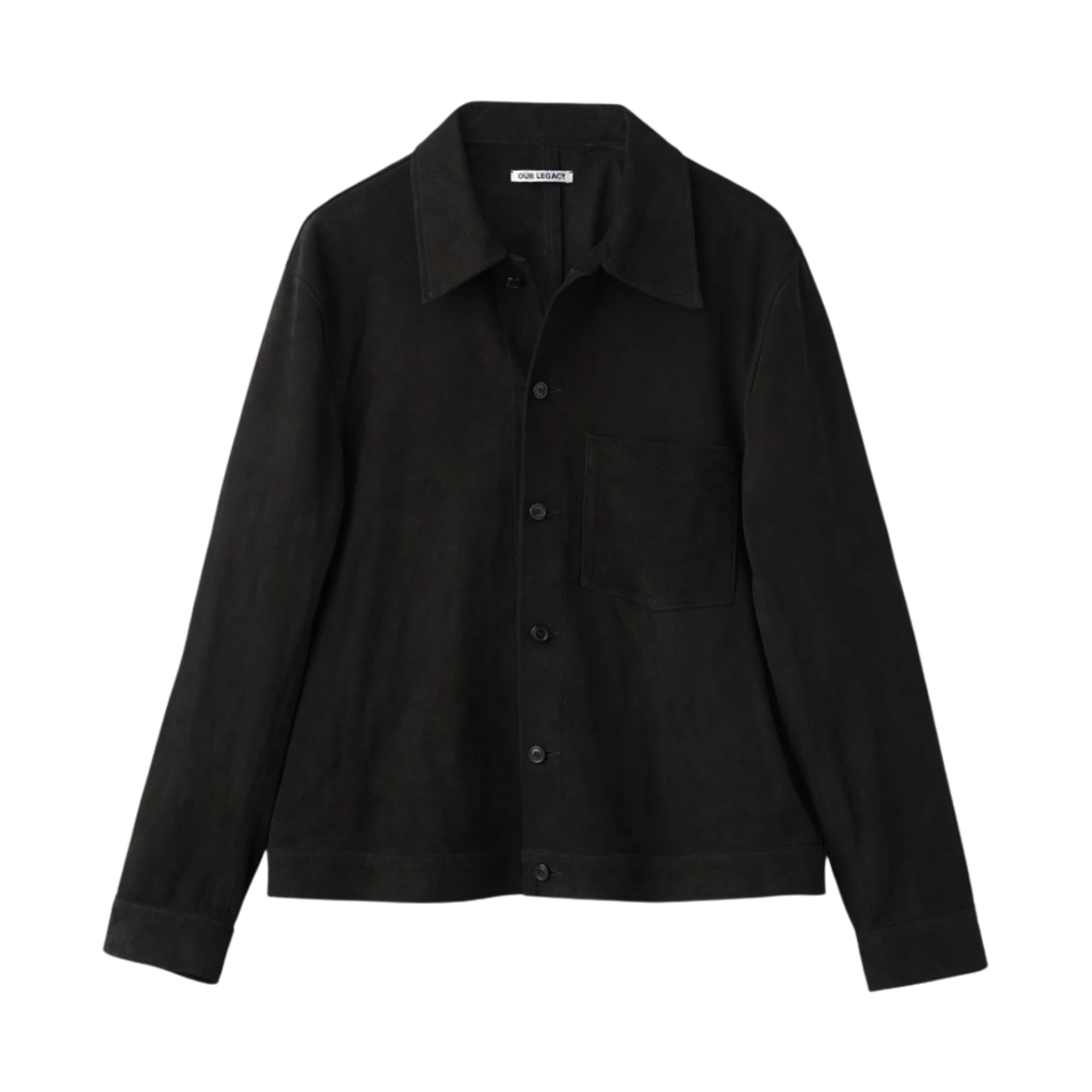 아워레가시 리인카네이션 스웨이드 셔츠 블랙 스웨이드(Our Legacy Reincarnation Suede Shirt Black Suede) - 1