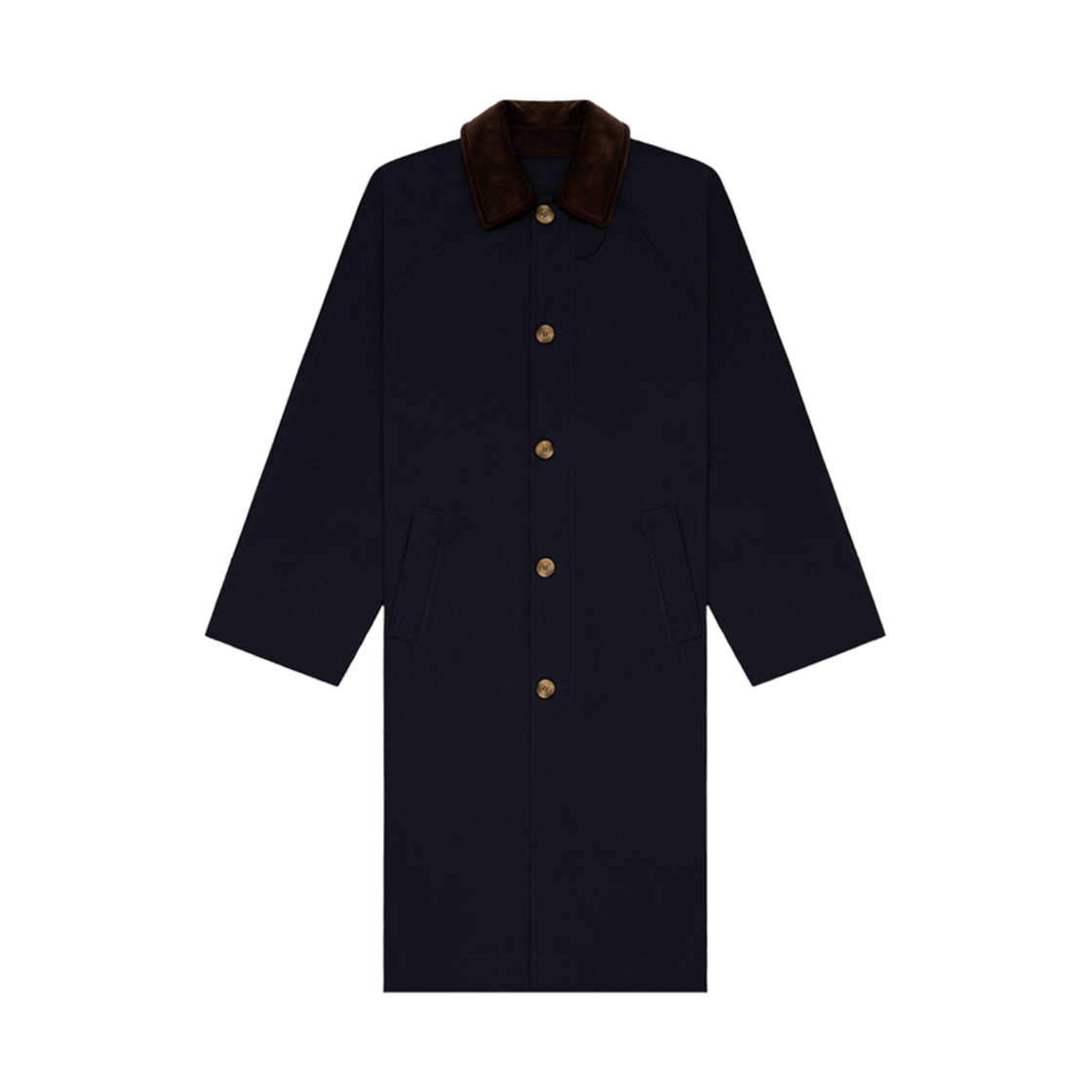 - Aime Leon Dore Waxed Duster Coat Navy Blazer