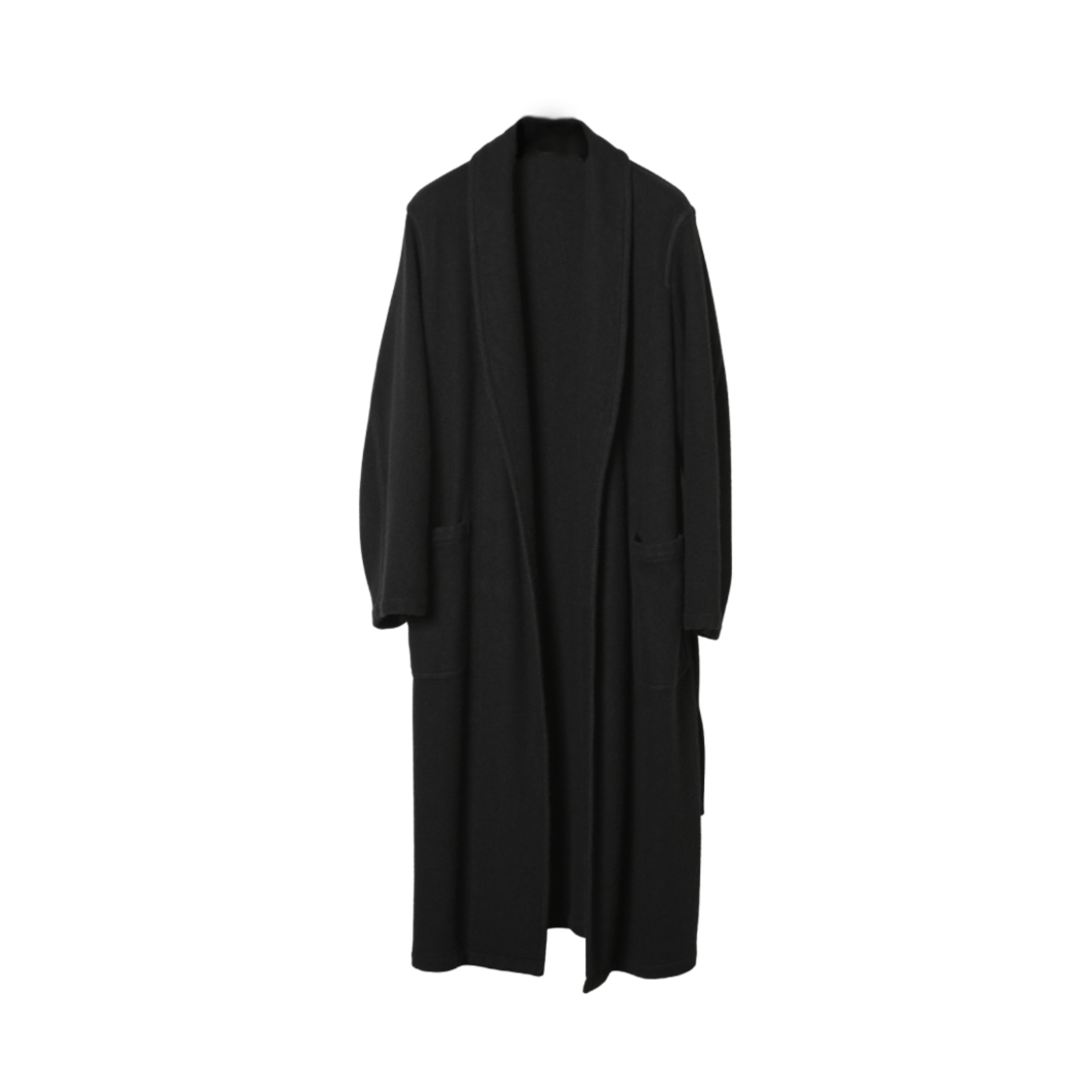 코모리 캐시미어 로브 코트 블랙 - 24AW(Comoli Cashmere Robe Coat Black - 24AW)