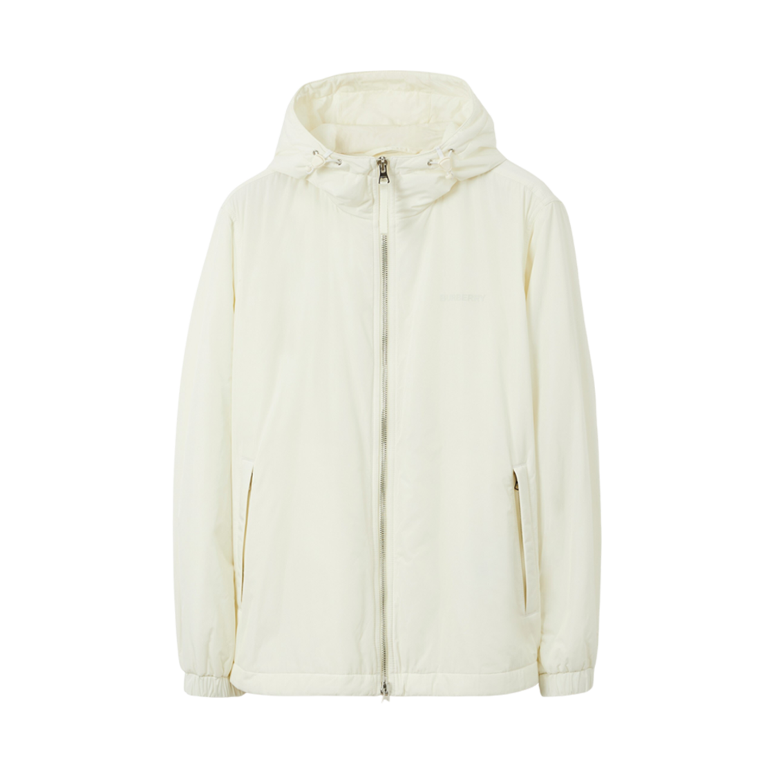 버버리 로고 프린트 나일론 후드 자켓 웜 화이트(Burberry Logo Print Nylon Hooded Jacket Warm White) - 1