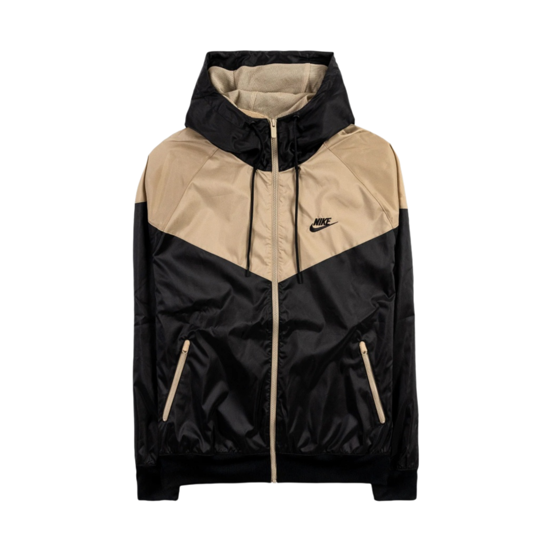 나이키 NSW 윈드러너 후드 자켓 블랙 카키 - 아시아(Nike NSW Windrunner Hooded Jacket Black Khaki - Asia)