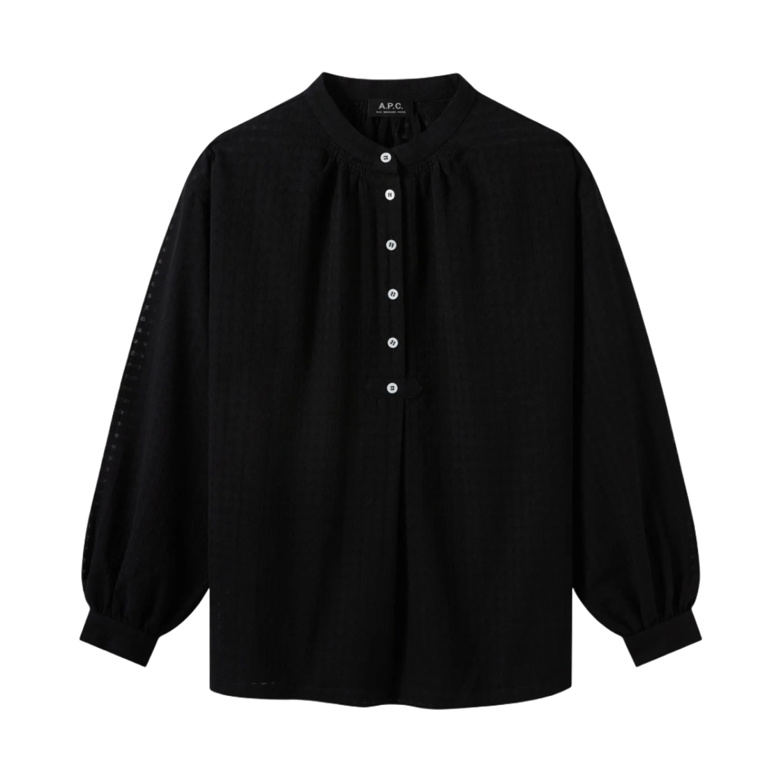 (W) 아페쎄 플로라 블라우스 블랙((W) A.P.C. Flora Blouse Black) - 1