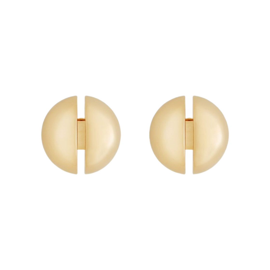 (W) 생로랑 볼 스플릿 이어링 메탈 에이지드 골드((W) Saint Laurent Ball Split Earrings In Metal Aged Gold) - 1