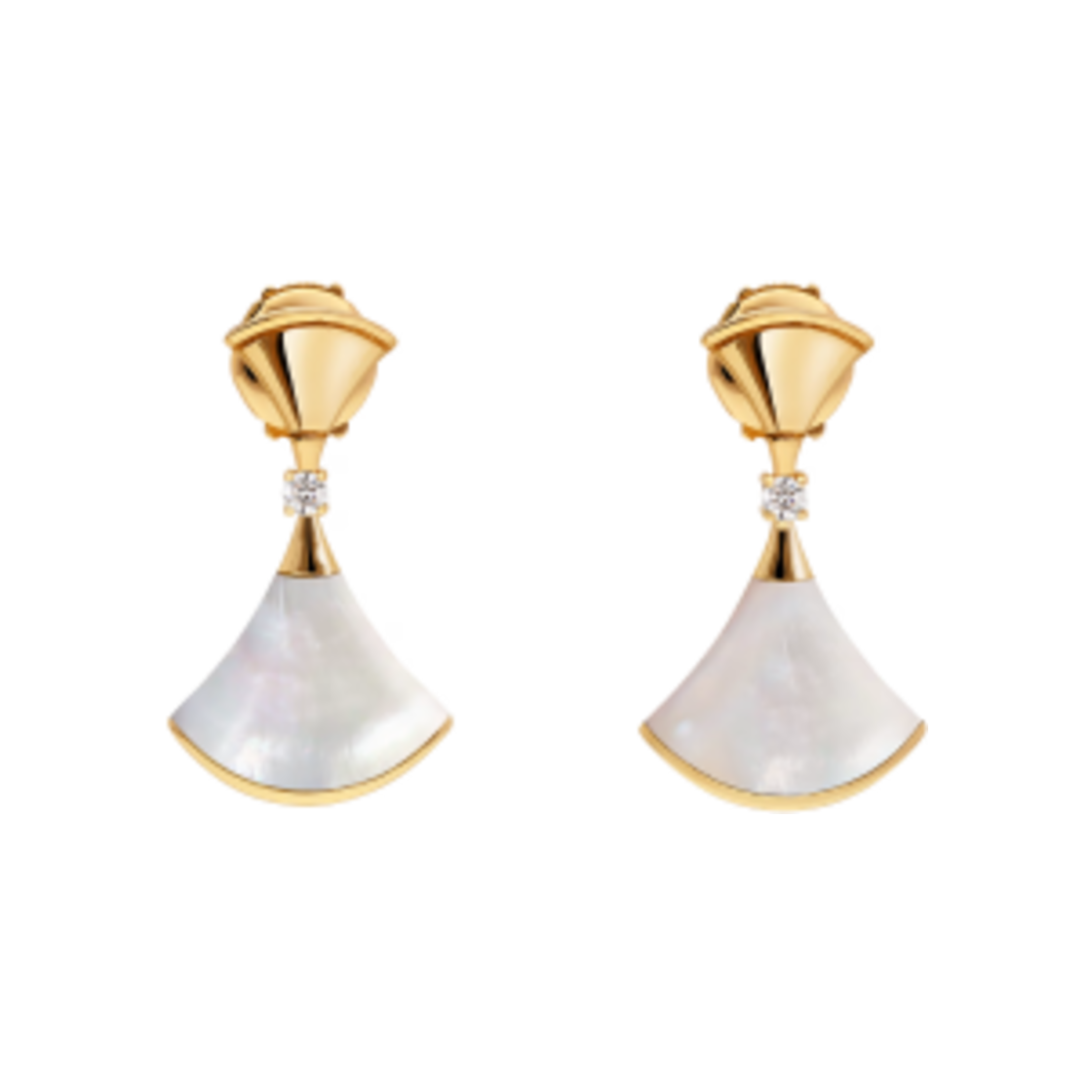 불가리 디바스 드림 이어링 옐로우 골드 마더 오브 펄 다이아몬드(Bulgari Divas Dream Earrings Yellow Gold Mother of Pearl Diamond)