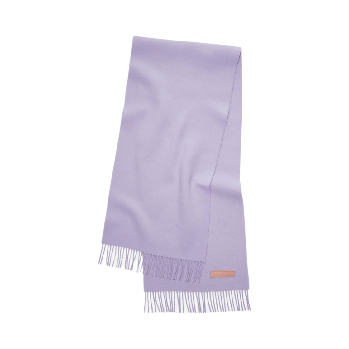 CA0215-ADI Acne Studios Narrow Rich Wool Fringe Muffler Lilac Purple