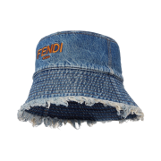 Fendi Blue Denim Bucket Hat Blue