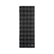 (W) Chanel Stole Wool Mixed Fibres & Black Silver