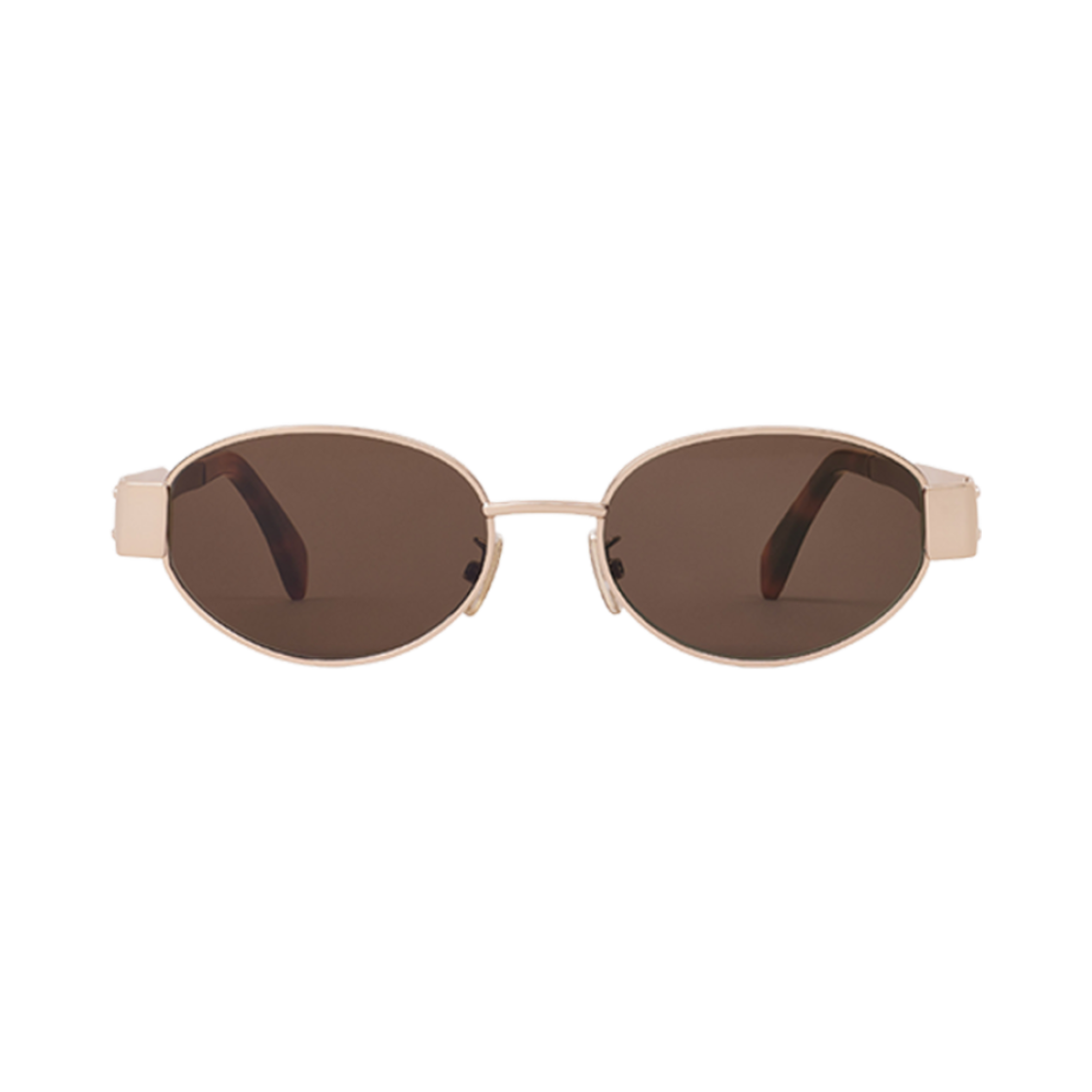 (W) 셀린느 트리옹프 메탈 01 선글라스 메탈 로즈 골드 브라운((W) Celine Triomphe Metal 01 Sunglasses In Metal Rose Gold Brown) - 1