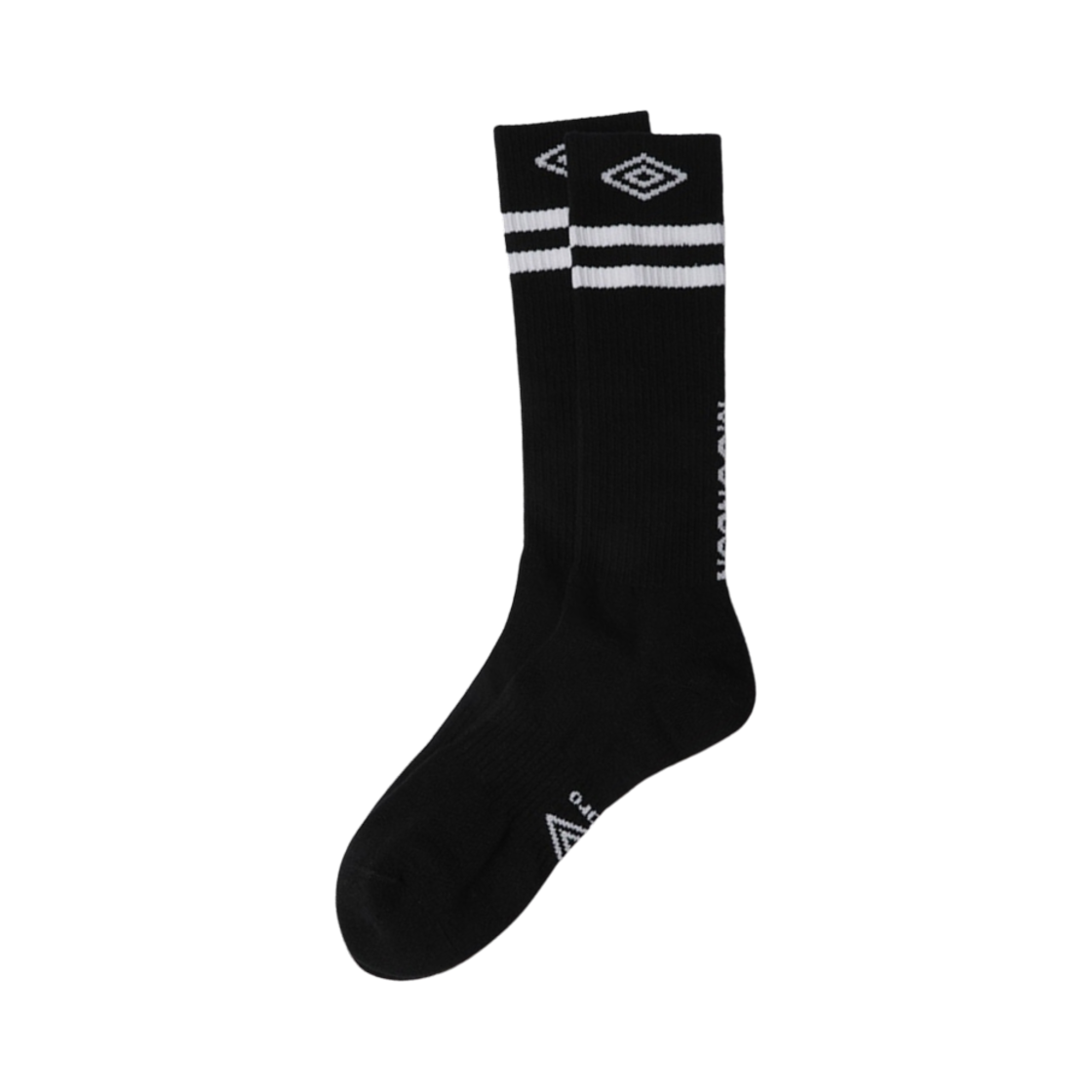 엄브로 x 문선 스트라이프 크루 하이 삭스 블랙(Umbro x Moonsun Stripe Crew High Socks Black)