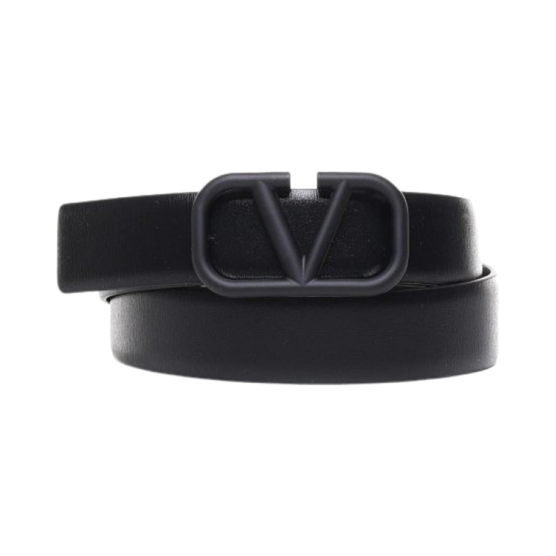 T0Q90WQG0NO Valentino Vlogo Signature Leather Belt Black - 대표 이미지 #1