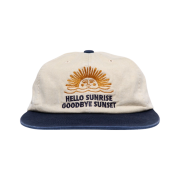 Hello Sunrise 90s Logo 6Panel Cap Beige & Navy