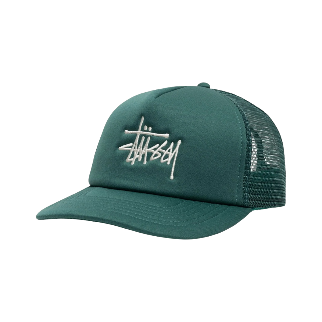 스투시 베이직 트러커 캡 다크 틸