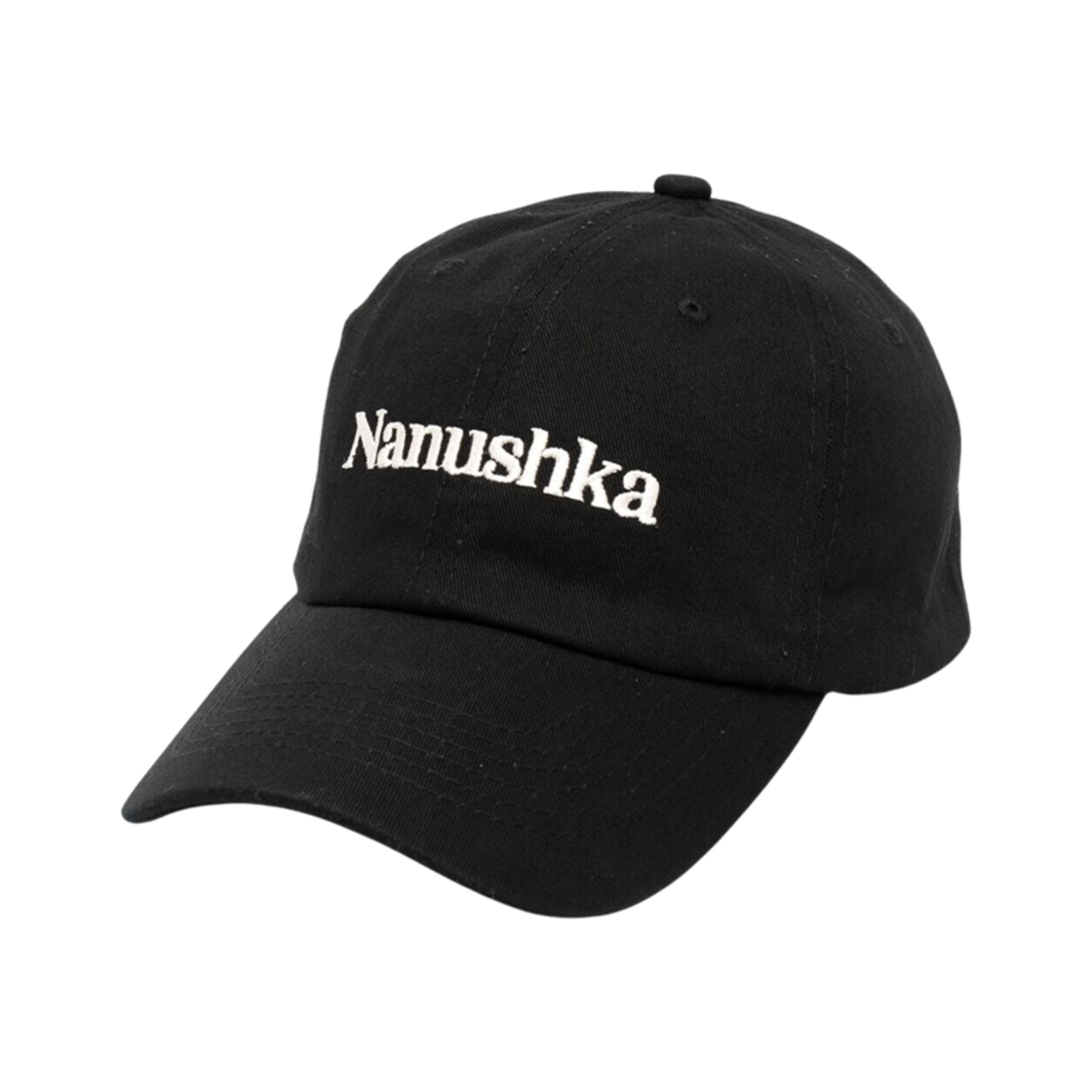 NW21SSHT01299 Nanushka Logo Embroidered Baseball Cap Black