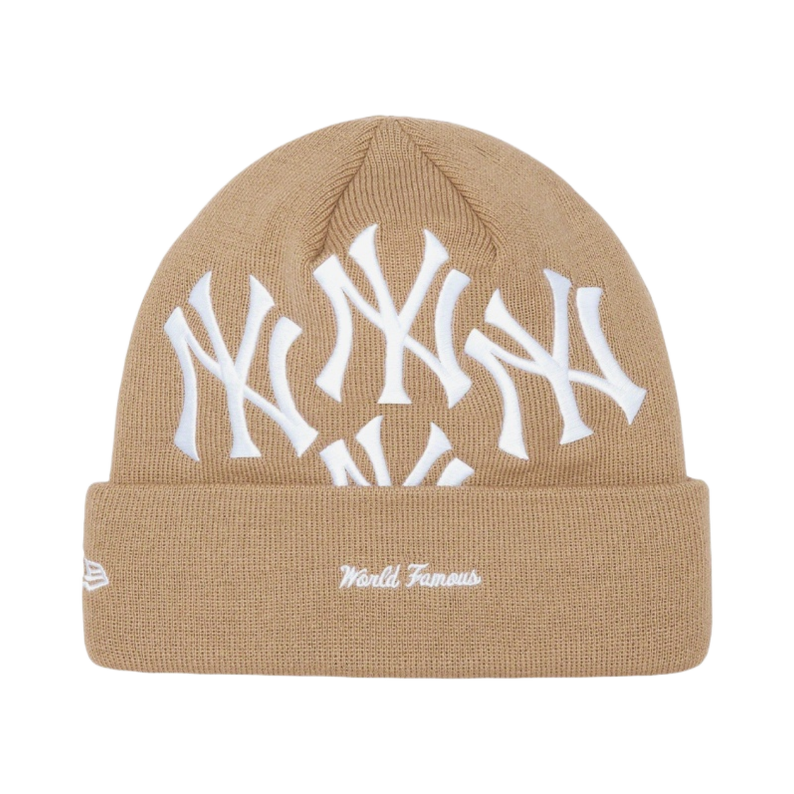 슈프림 x 뉴욕 양키스 뉴에라 박스로고 비니 탄 - 21FW(Supreme x New York Yankees New Era Box Logo Beanie Tan - 21FW) - 2