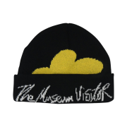 The Museum Visitor Flower Cuff Beanie Black